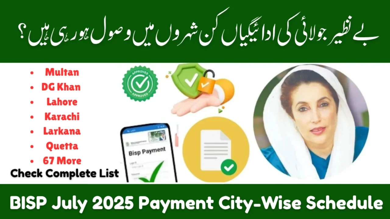 BISP July 2025 Payment City-Wise Schedule – Check Your District’s Date